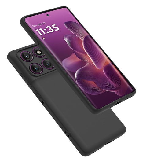 Motorola Edge 60 Fusion Hoesje Dun TPU Back Cover Matte Zwart afbeelding 5