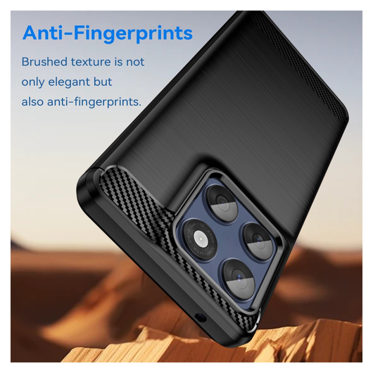Motorola Edge 60 Fusion Hoesje Geborsteld TPU Flexibele Back Cover Zwart afbeelding 4