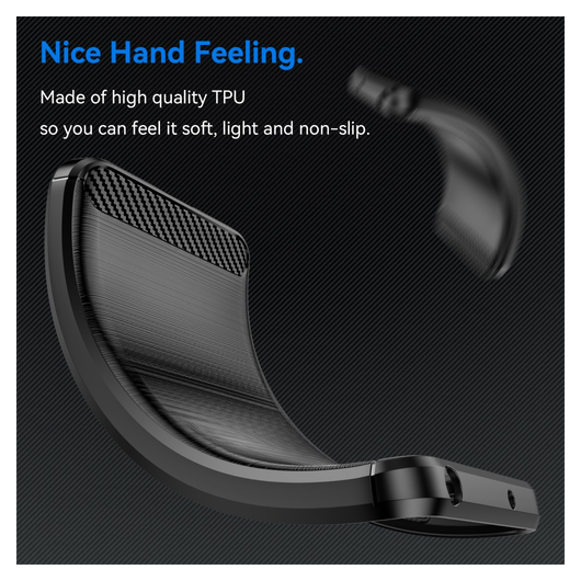 Motorola Edge 60 Fusion Hoesje Geborsteld TPU Flexibele Back Cover Zwart afbeelding 5