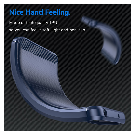 Motorola Edge 60 Fusion Hoesje Geborsteld TPU Flexibele Back Cover Blauw afbeelding 5