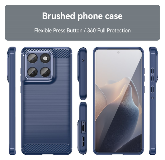 Motorola Edge 60 Fusion Hoesje Geborsteld TPU Flexibele Back Cover Blauw afbeelding 8