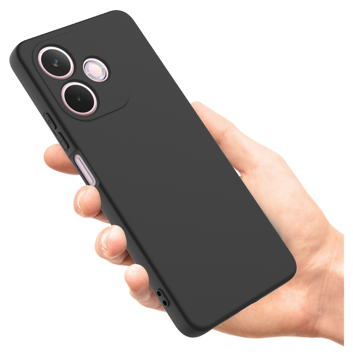 Oppo A5 Pro Hoesje Dun TPU Back Cover Matte Zwart afbeelding 2