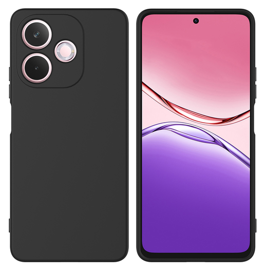 Oppo A5 Pro Hoesje Dun TPU Back Cover Matte Zwart afbeelding 1