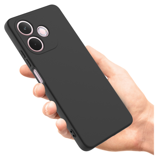 Oppo A5 Pro Hoesje Dun TPU Back Cover Matte Zwart afbeelding 2