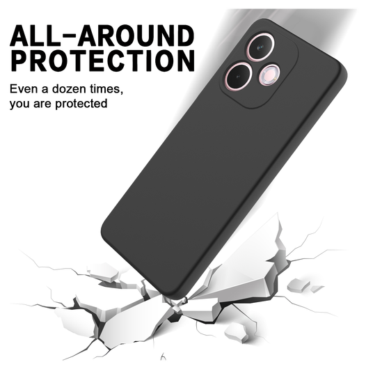 Oppo A5 Pro Hoesje Dun TPU Back Cover Matte Zwart afbeelding 3