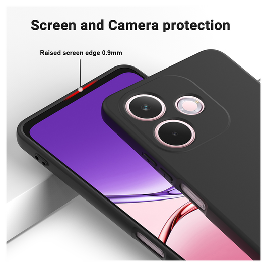 Oppo A5 Pro Hoesje Dun TPU Back Cover Matte Zwart afbeelding 4