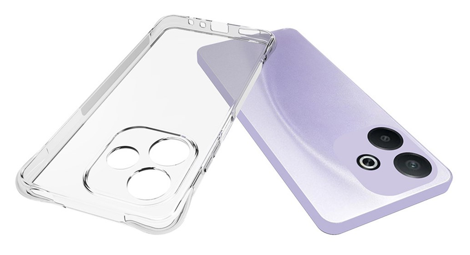 Oppo A5 Pro Hoesje Schokbestendig en Dun TPU Back Cover Transparant afbeelding 2