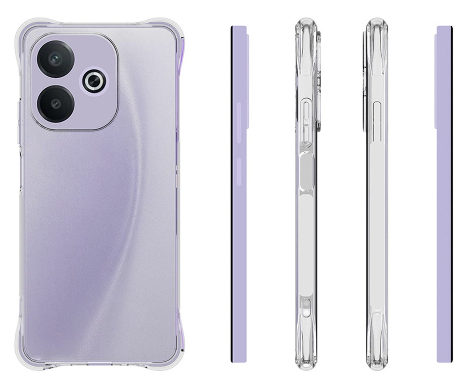 Oppo A5 Pro Hoesje Schokbestendig en Dun TPU Back Cover Transparant afbeelding 6