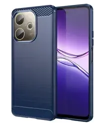Oppo A5 Pro Hoesje Geborsteld TPU Flexibele Back Cover Blauw afbeelding