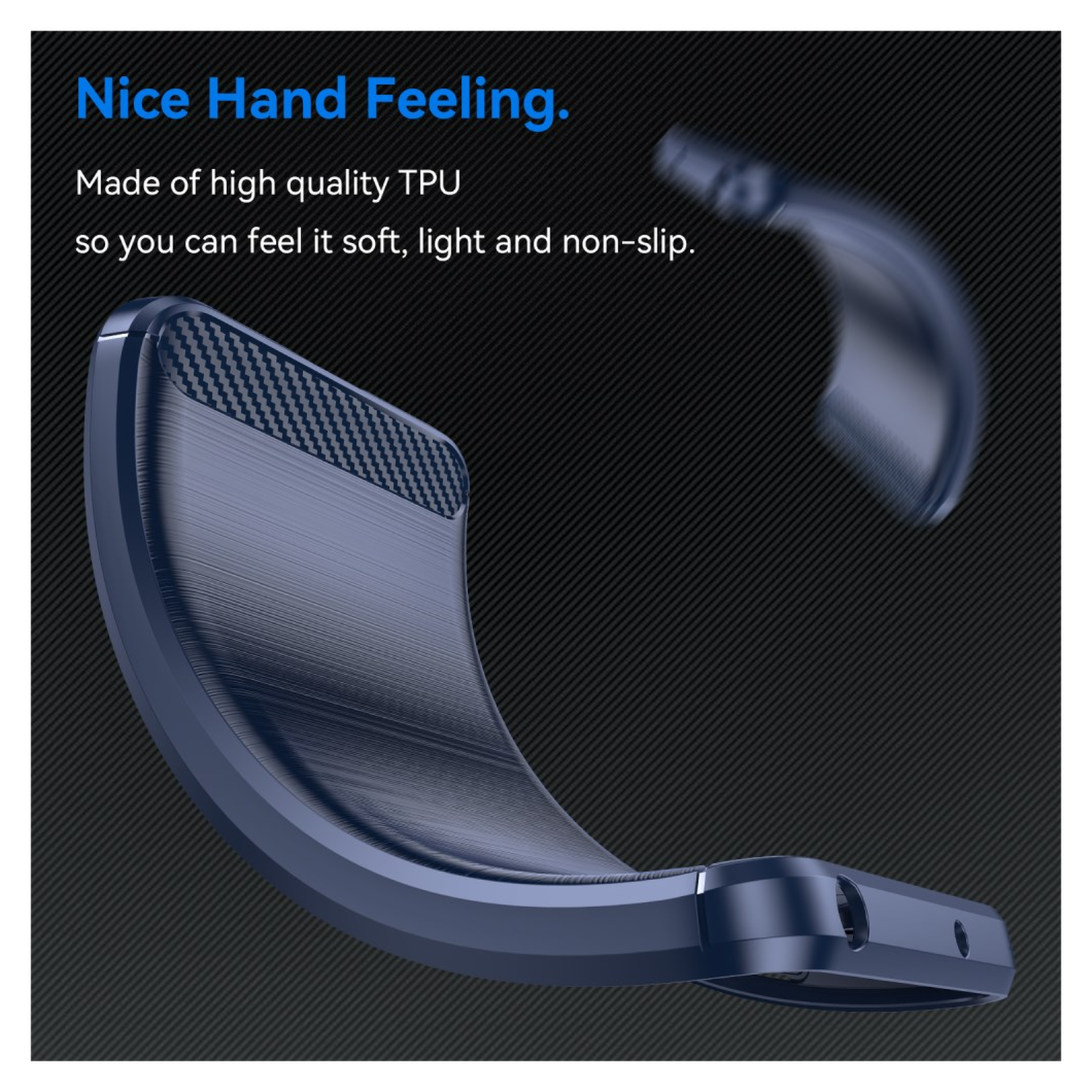 Oppo A5 Pro Hoesje Geborsteld TPU Flexibele Back Cover Blauw afbeelding 5