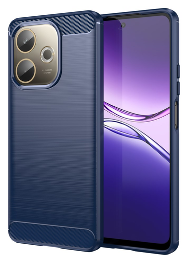 Oppo A5 Pro Hoesje Geborsteld TPU Flexibele Back Cover Blauw afbeelding 1