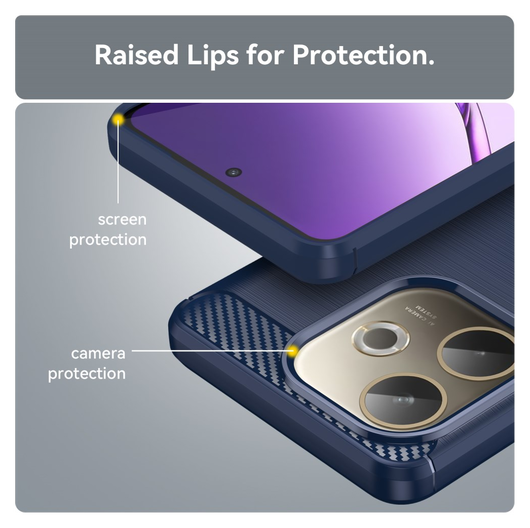 Oppo A5 Pro Hoesje Geborsteld TPU Flexibele Back Cover Blauw afbeelding 7