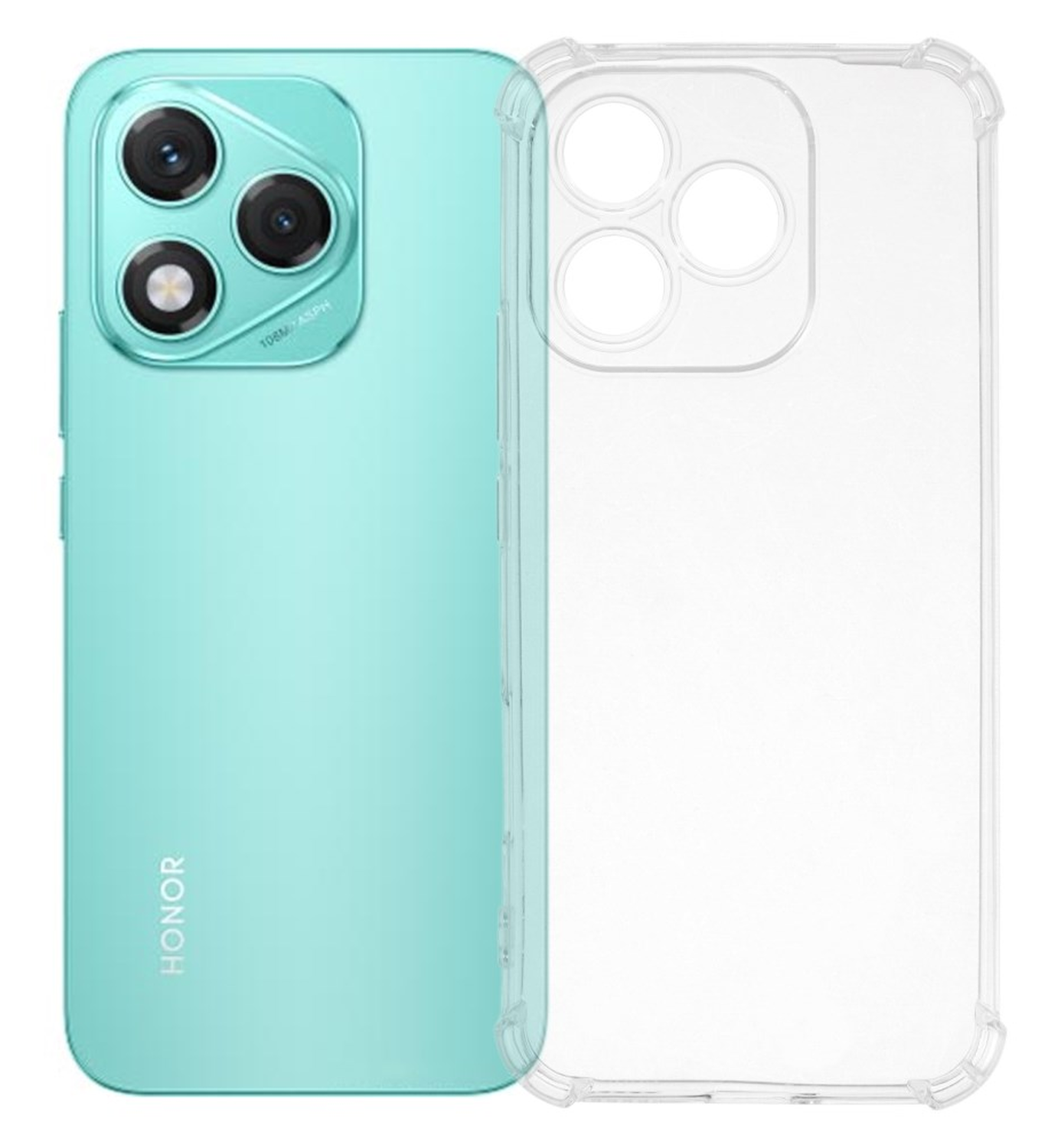 Honor 400 Lite Hoesje Schokbestendig en Dun TPU Back Cover Transparant afbeelding 2