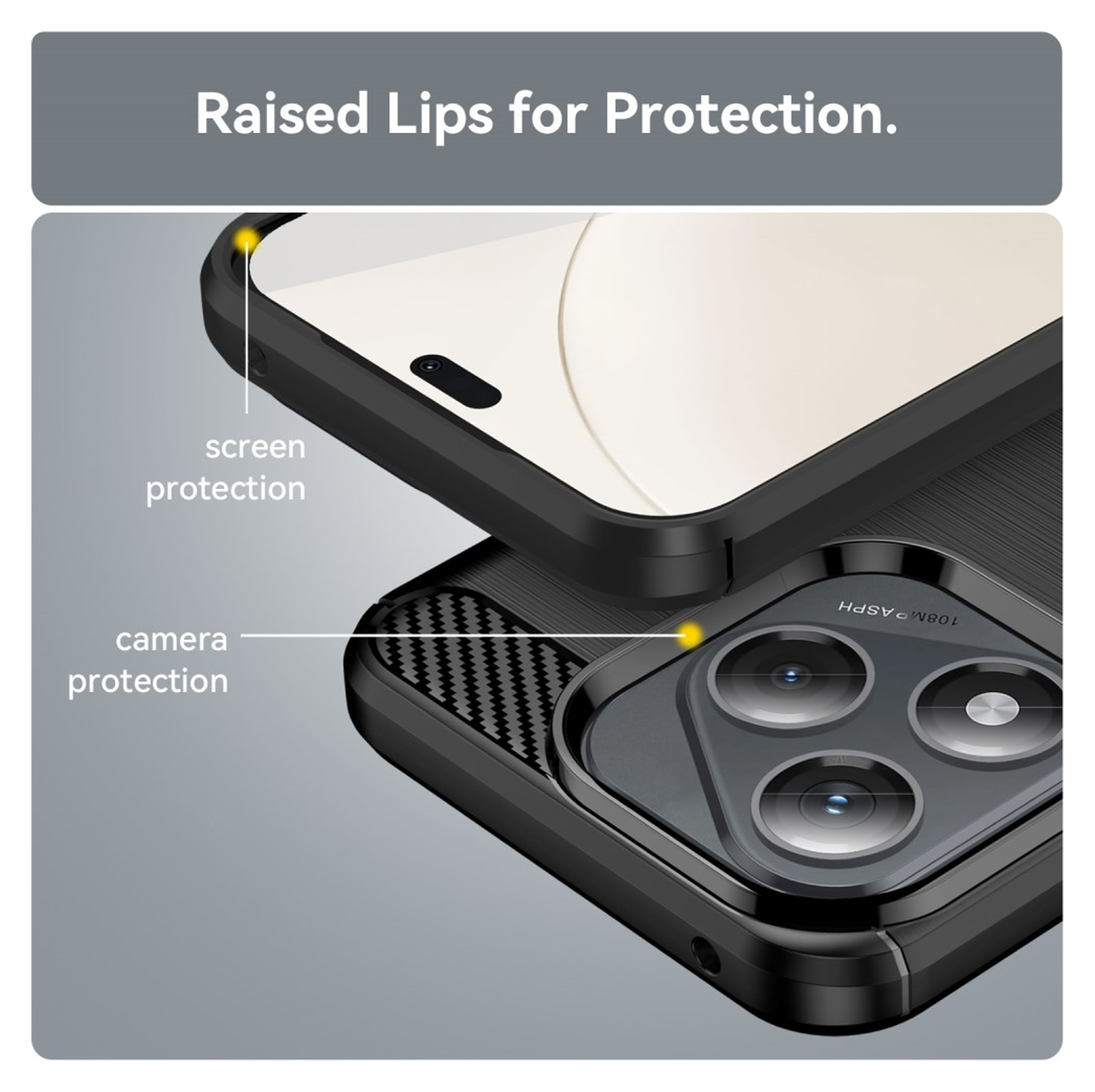 Honor 400 Lite Hoesje Geborsteld TPU Flexibele Back Cover Zwart afbeelding 7