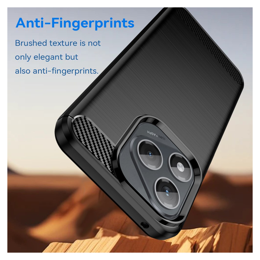 Honor 400 Lite Hoesje Geborsteld TPU Flexibele Back Cover Zwart afbeelding 4