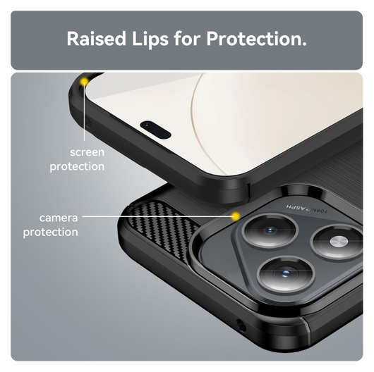 Honor 400 Lite Hoesje Geborsteld TPU Flexibele Back Cover Zwart afbeelding 7