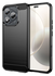 Honor 400 Lite Hoesje Geborsteld TPU Flexibele Back Cover Zwart