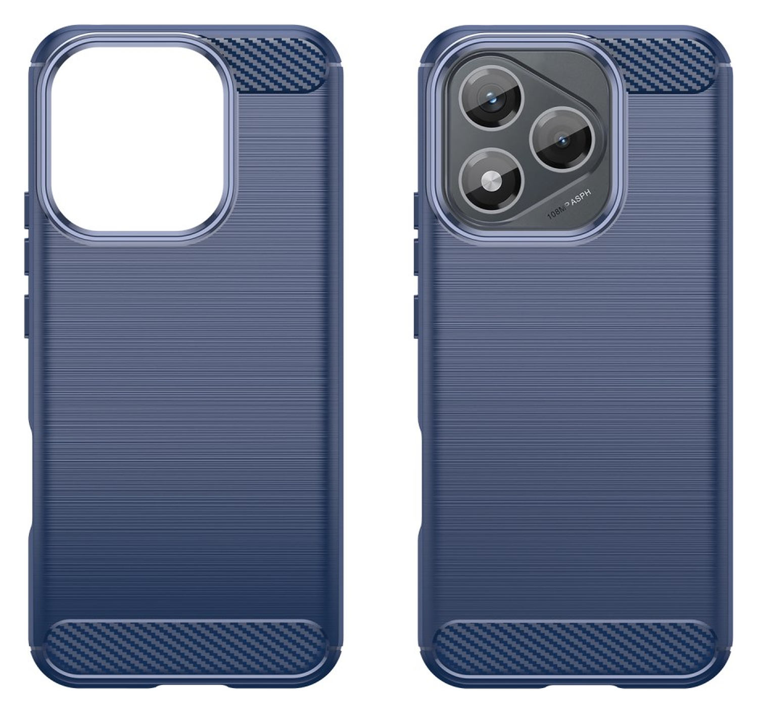 Honor 400 Lite Hoesje Geborsteld TPU Flexibele Back Cover Blauw afbeelding 2