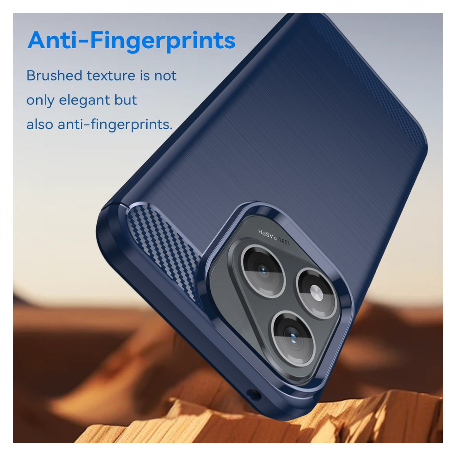 Honor 400 Lite Hoesje Geborsteld TPU Flexibele Back Cover Blauw afbeelding 4