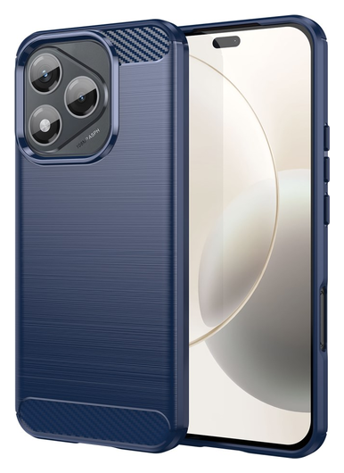Honor 400 Lite Hoesje Geborsteld TPU Flexibele Back Cover Blauw afbeelding 1