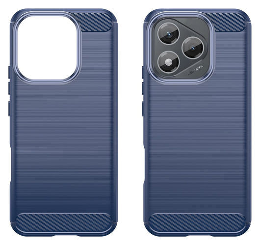 Honor 400 Lite Hoesje Geborsteld TPU Flexibele Back Cover Blauw afbeelding 2