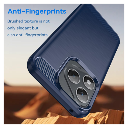 Honor 400 Lite Hoesje Geborsteld TPU Flexibele Back Cover Blauw afbeelding 4