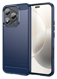 Honor 400 Lite Hoesje Geborsteld TPU Flexibele Back Cover Blauw