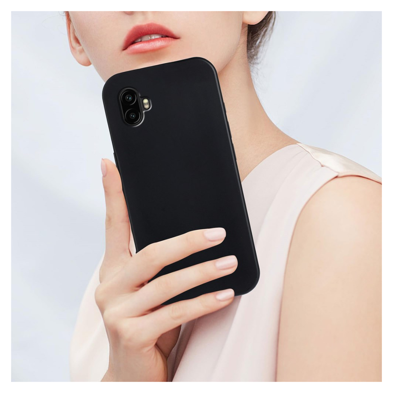 Samsung Galaxy Xcover 7 Pro Hoesje Dun TPU Back Cover Matte Zwart afbeelding 3