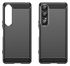 Sony Xperia 1 VII Hoesje Geborsteld TPU Flexibele Back Cover Zwart afbeelding 2
