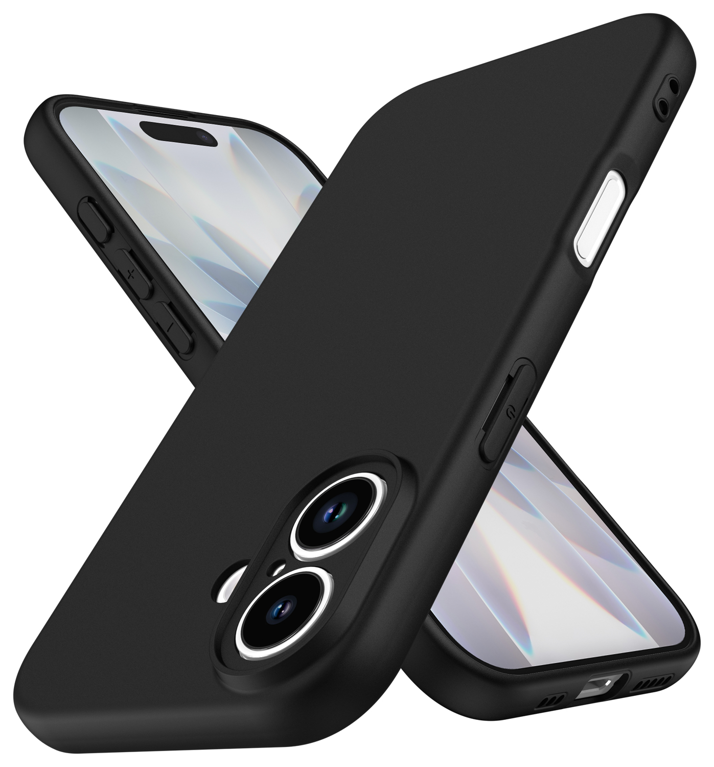 Apple iPhone 17 Hoesje Dun TPU Back Cover Matte Zwart afbeelding 3