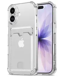 Apple iPhone 17 Hoesje Dun TPU met Pasjeshouder Back Cover Transparant afbeelding