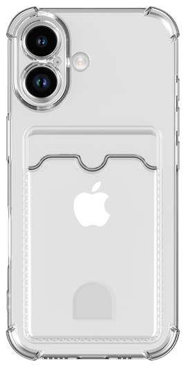 Apple iPhone 17 Hoesje Dun TPU met Pasjeshouder Back Cover Transparant afbeelding 4