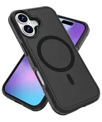 Apple iPhone 17 Hoesje Dual-Layer Hybride Back Cover met MagSafe Zwart afbeelding