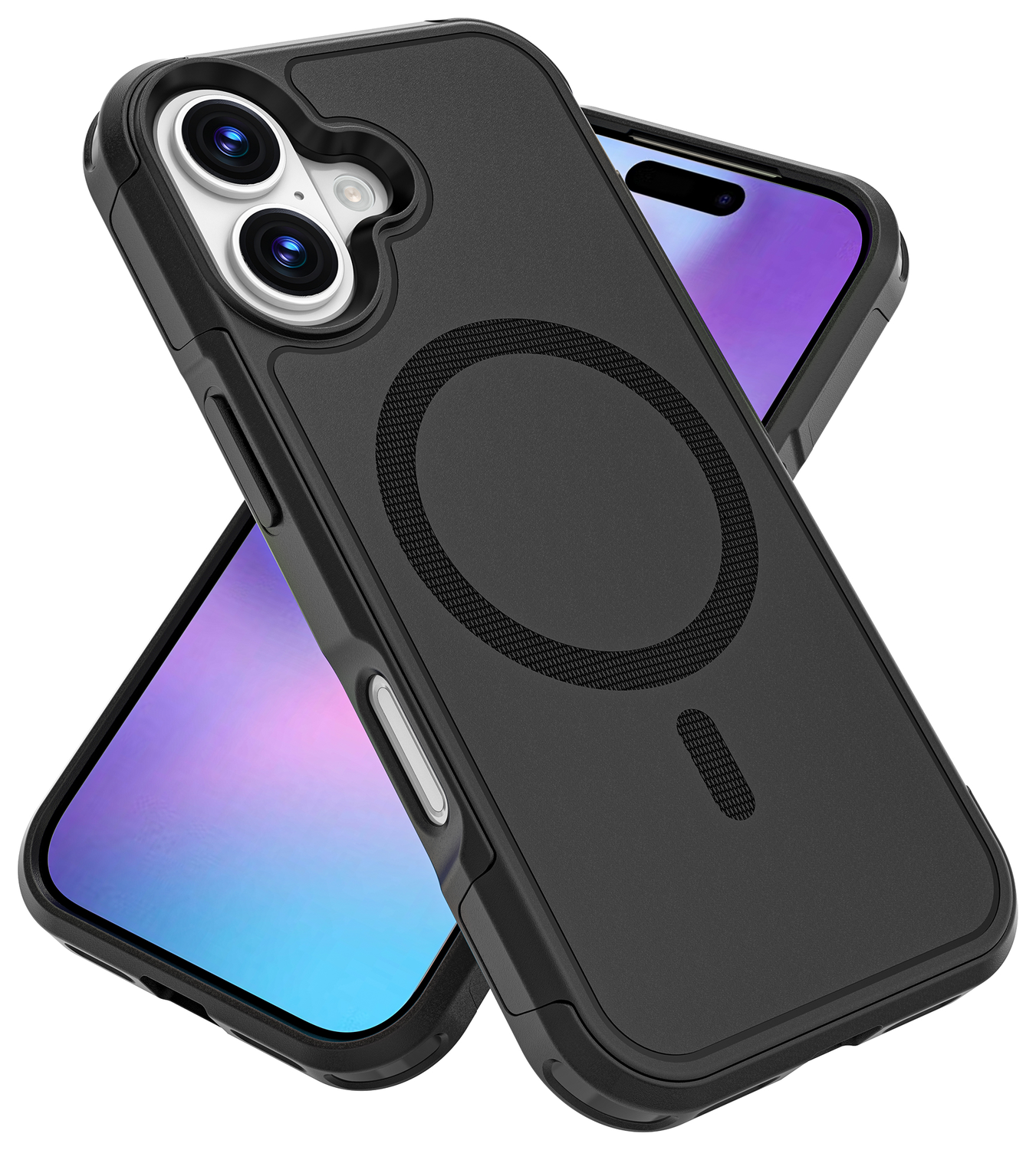 Apple iPhone 17 Hoesje Dual-Layer Hybride Back Cover met MagSafe Zwart afbeelding 1