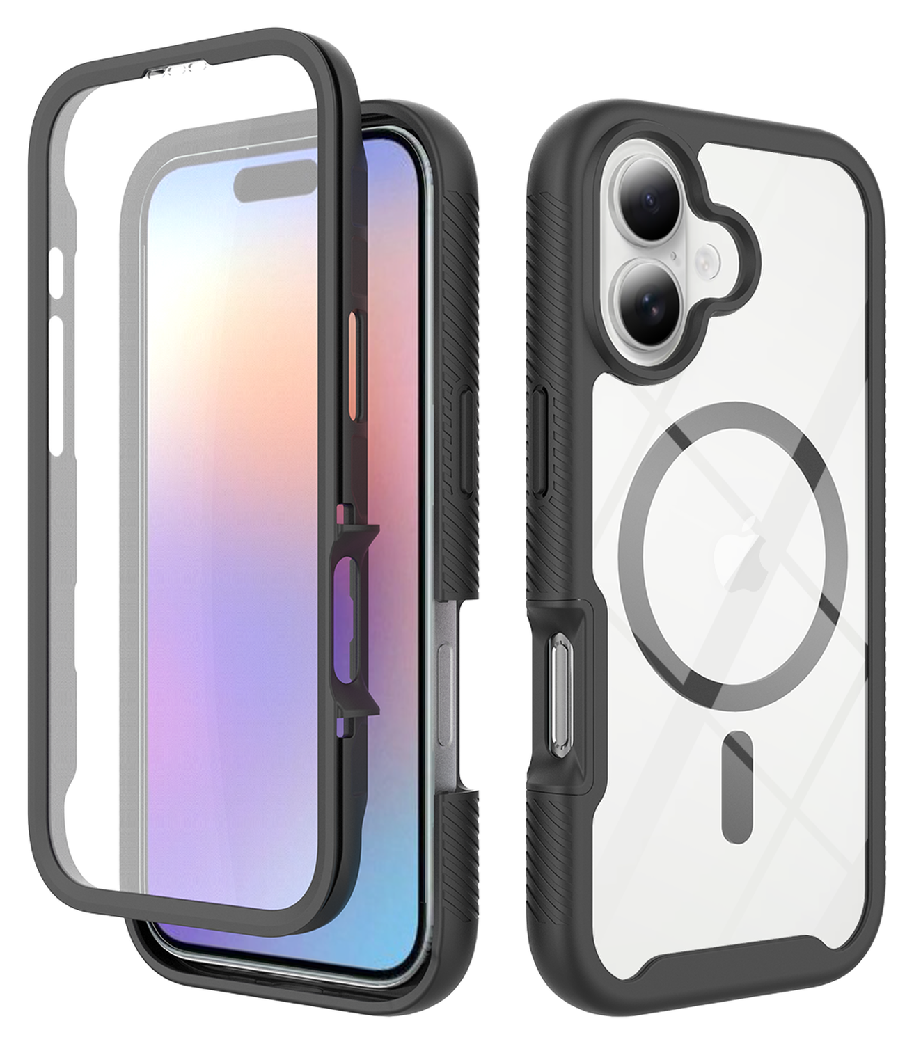 Apple iPhone 17 Hoesje Full Protect 360° Cover met MagSafe Zwart afbeelding 1