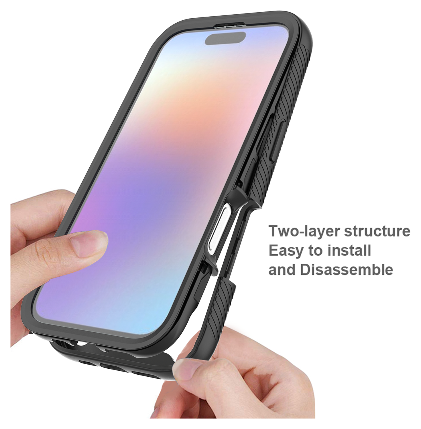 Apple iPhone 17 Hoesje Full Protect 360° Cover met MagSafe Zwart afbeelding 4