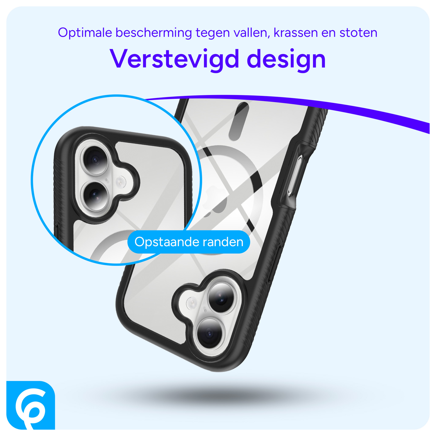 Apple iPhone 17 Hoesje Full Protect 360° Cover met MagSafe Zwart afbeelding 2