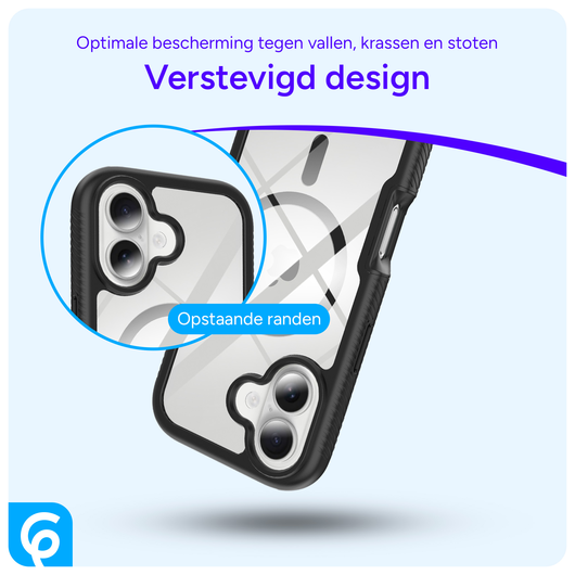 Apple iPhone 17 Hoesje Full Protect 360° Cover met MagSafe Zwart afbeelding 2