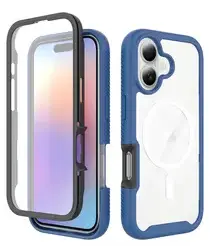 Apple iPhone 17 Hoesje Full Protect 360° Cover met MagSafe Blauw afbeelding