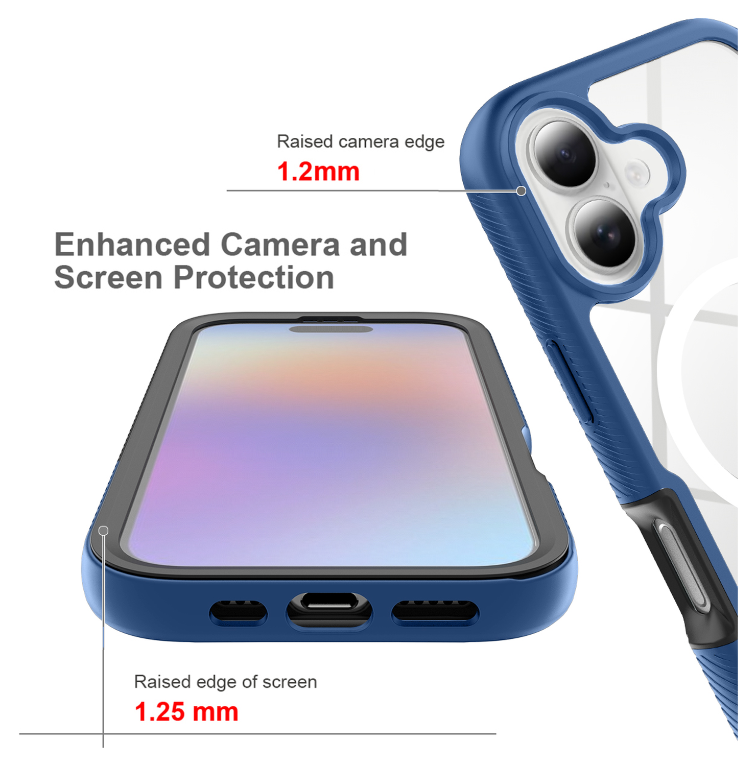 Apple iPhone 17 Hoesje Full Protect 360° Cover met MagSafe Blauw afbeelding 5
