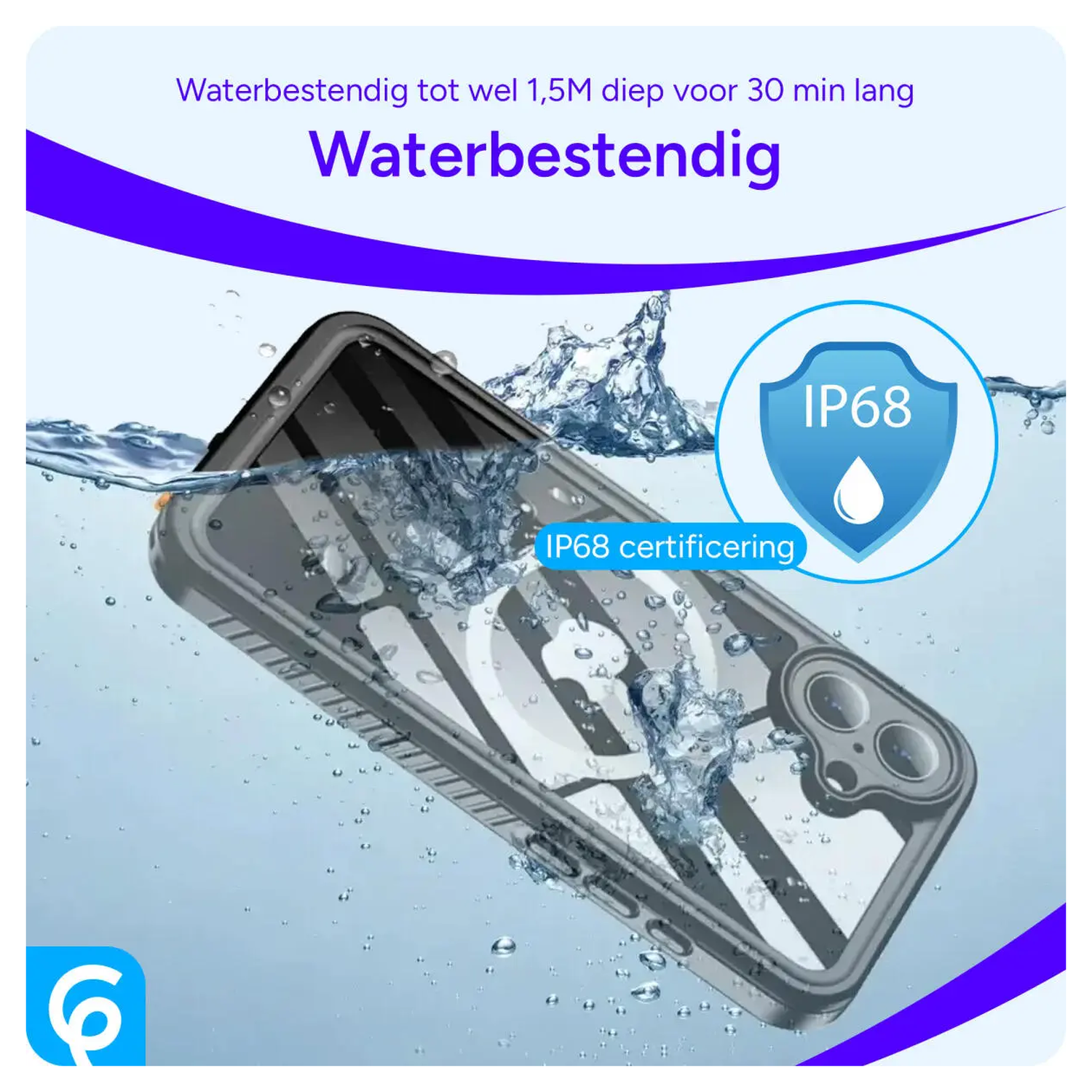 SBG Outdoor Case Apple iPhone 17 Waterdicht met MagSafe Zwart afbeelding 5