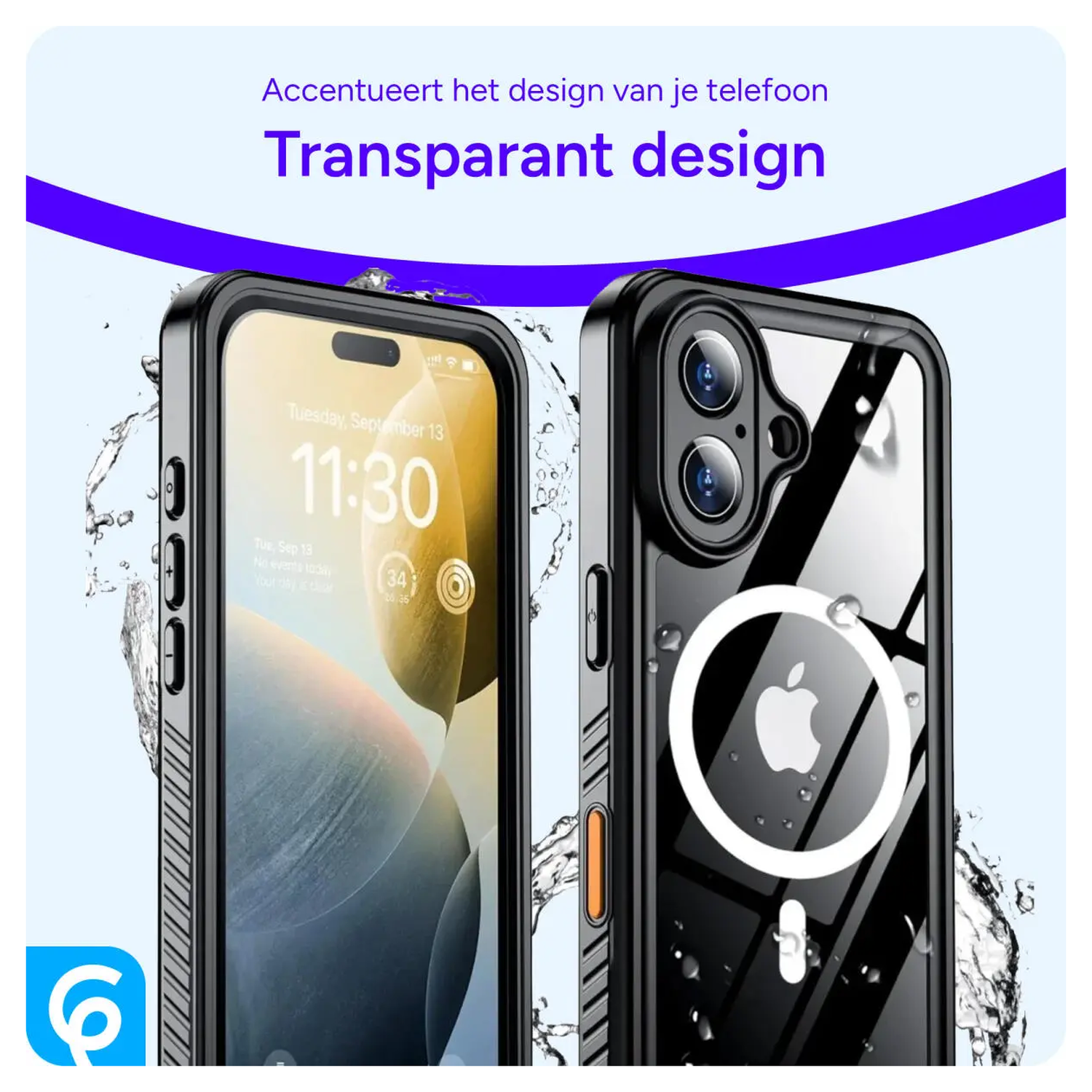 SBG Outdoor Case Apple iPhone 17 Waterdicht met MagSafe Zwart afbeelding 6