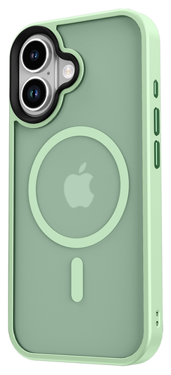 Apple iPhone 17 Hoesje met MagSafe Back Cover Matte Groen afbeelding 13