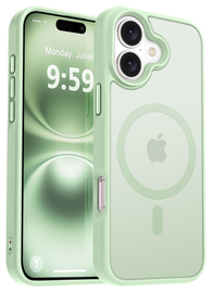 Apple iPhone 17 Hoesje met MagSafe Back Cover Matte Groen