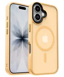 Apple iPhone 17 Hoesje met MagSafe Back Cover Matte Oranje afbeelding