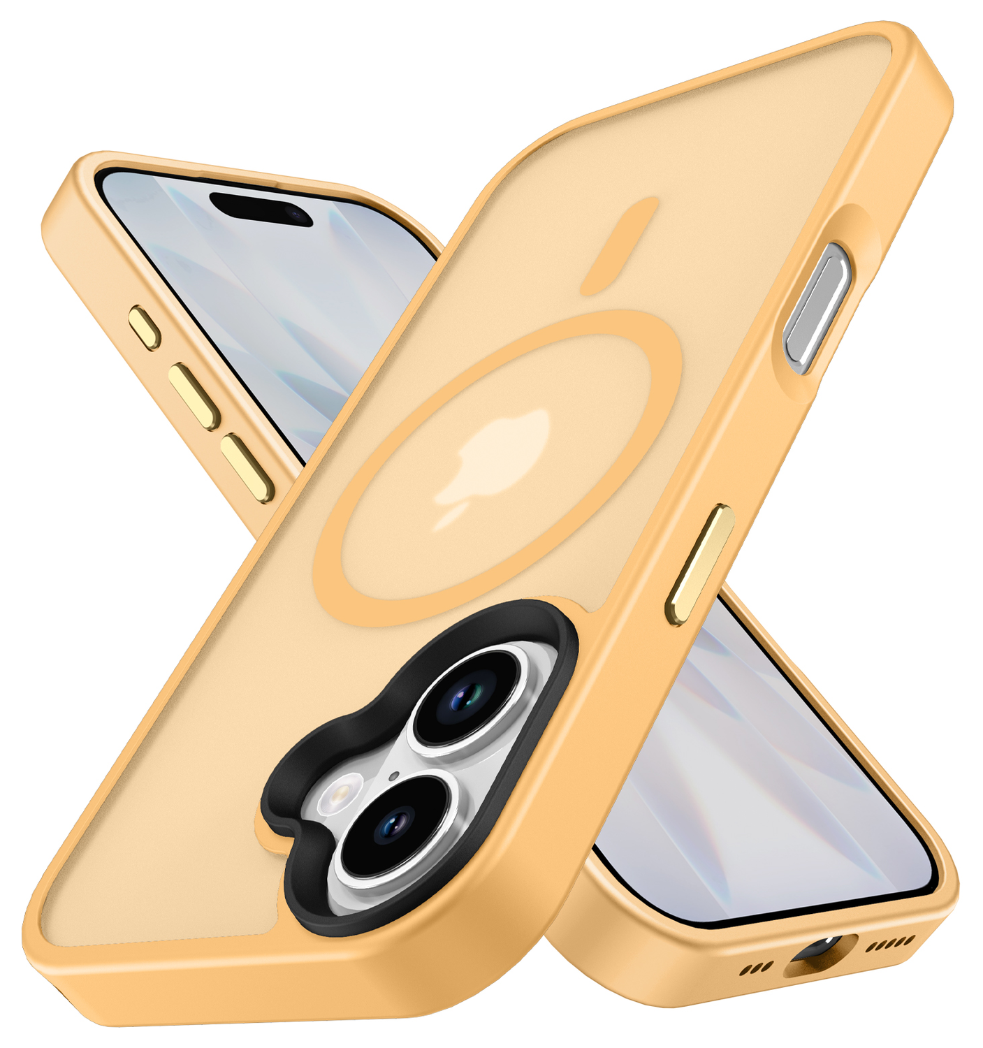 Apple iPhone 17 Hoesje met MagSafe Back Cover Matte Oranje afbeelding 7