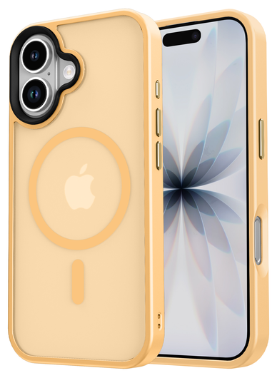 Apple iPhone 17 Hoesje met MagSafe Back Cover Matte Oranje afbeelding 14