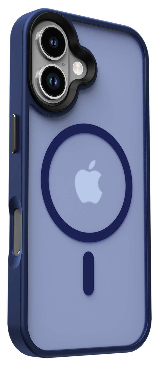 Apple iPhone 17 Hoesje met MagSafe Back Cover Matte Donker Blauw afbeelding 13