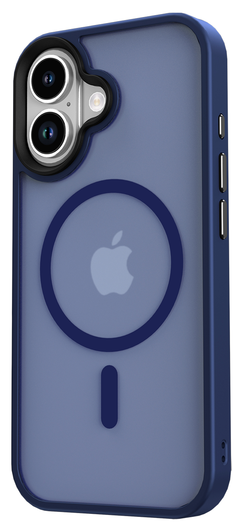 Apple iPhone 17 Hoesje met MagSafe Back Cover Matte Donker Blauw afbeelding 14