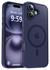 Apple iPhone 17 Hoesje met MagSafe Back Cover Matte Donker Blauw